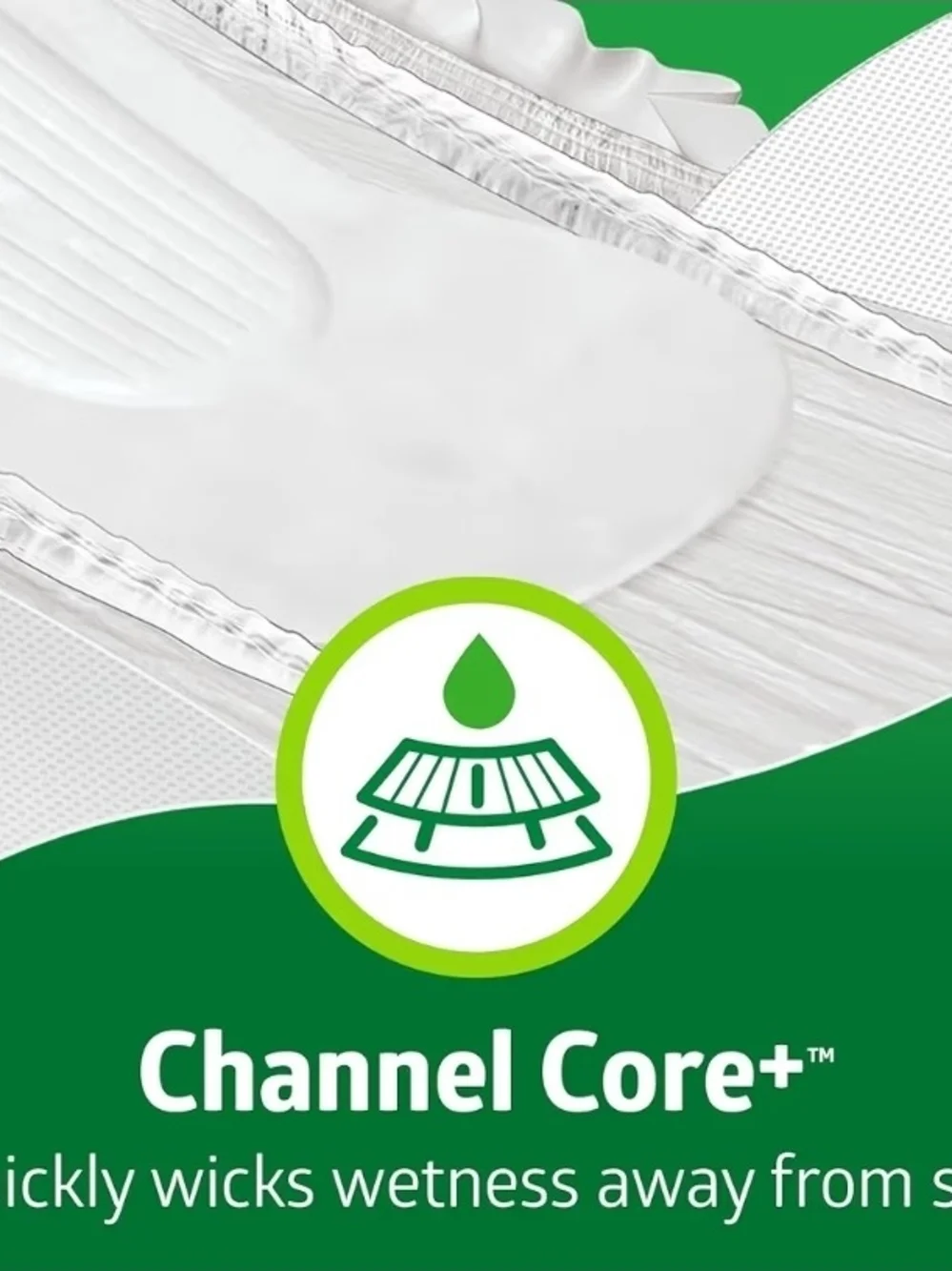 CHANEL White and Green Absorbent Core Graphic